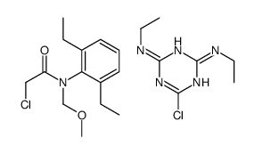 2-chloro-N-(2,6-diethylphenyl)-N-(methoxymethyl)acetamide,6-chloro-2-N,4-N-diethyl-1,3,5-triazine-2,4-diamine