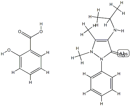 salicylic acid, compound with 1,2-dihydro-4-(isopropylamino)-1,5-dimethyl-2-phenyl-3H-pyrazol-3-one (1:1)
