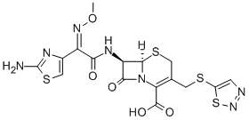 7-[[2-(2-amino-4-thiazolyl)-2-methoxyimino-1-oxoethyl]amino]-8-oxo-3-[(5-thiadiazolylthio)methyl]-5-thia-1-azabicyclo[4.2.0]oct-2-ene-2-carboxylic acid