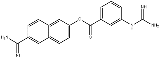 Benzoic acid, 3-[(aminoiminomethyl)amino]-, 6-(aminoiminomethyl)-2-naphthalenyl ester