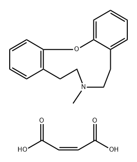 6,7,8,9-tetrahydro-7-methyl-5H-dibenz[b,i][1,6]oxazecinium hydrogen maleate