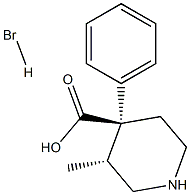 trans-(±)-3-methyl-4-phenylpiperidine-4-carboxylic acid hydrobromide