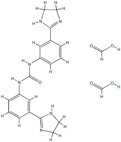 formic acid, compound with N,N'-bis[3-(4,5-dihydro-1H-imidazol-2-yl)phenyl]urea (2:1)