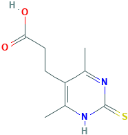 3-(2-巯基-4,6-二甲基嘧啶-5-基)丙酸