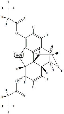 7,8-Didehydro-4,5α-epoxymorphinan-3,6α-diol dipropanoate