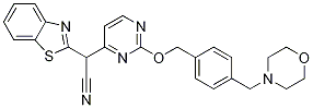 (1,3-Benzothiazol-2-yl)[2-[[4-[(morpholin-4-yl)methyl]benzyl]oxy]pyrimidin-4-yl]acetonitrile                                            AS602801(Bentamapimod)