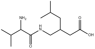 Hexanoic acid, 3-[[(2-amino-3-methyl-1-oxobutyl)amino]methyl]-5-methyl-
