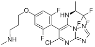 5-Chloro-6-[2,6-difluoro-4-[3-(methylamino)propoxy]phenyl]-N-((1S)-2,2,2-trifluoro-1-methylethyl)-[1,2,4]triazolo[1,5-a]pyrimidin-7-amine