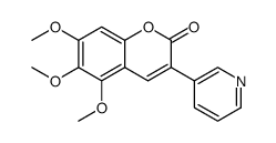 2H-1-Benzopyran-2-one, 5,6,7-trimethoxy-3-(3-pyridinyl)