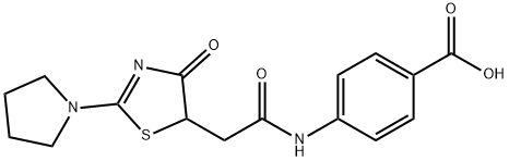 4-{2-[4-oxo-2-(pyrrolidin-1-yl)-4,5-dihydro-1,3-thiazol-5-yl]acetamido}benzoic acid