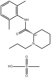 Ropivacaine mesylate   (2S)-N-(2,6-Dimethylphenyl)-1-propyl-2-piperidinecarboxamide monomethanesulfonate