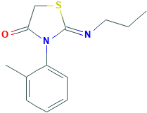 3-(2-Methylphenyl)-2-((Z)-propylimino)thiazolidin-4-one