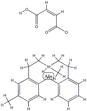 6,7,8,9-tetrahydro-3,7-dimethyl-5H-dibenz[b,i][1,6]oxazecinium hydrogen maleate