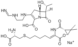 (5R,6S)-3-[(2-{[(1E)-aminomethylidene]amino}ethyl)sulfanyl]-6-[(1R)-1-hydroxyethyl]-7-oxo-1-azabicyclo[3.2.0]hept-2-ene-2-carboxylic acid hydrate
