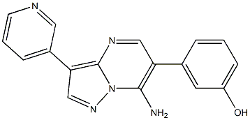 3-(7-amino-3-(pyridin-3-yl)pyrazolo[1,5-a]pyrimidin-6-yl)phenol