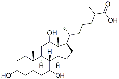 3,7,12-trihydroxycoprostanic acid