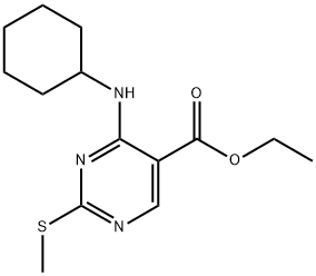 ethyl 4-(cyclohexylamino)-2-(methylthio)pyrimidine-5-carboxylate