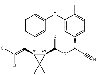 alpha-cyano-4-fluoro-3-phenoxybenzyl [1alpha(R*),3alpha]-(±)3-(2,2-dichlorovinyl)-2,2-dimethylcyclopropanecarboxylate