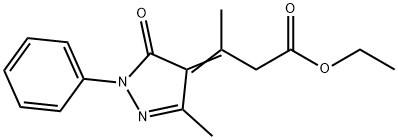 Butanoic acid, 3-(1,5-dihydro-3-methyl-5-oxo-1-phenyl-4H-pyrazol-4-ylidene)-, ethyl ester