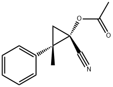 Cyclopropanecarbonitrile, 1-(acetyloxy)-2-methyl-2-phenyl-, trans- (9CI)