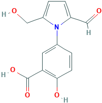 5-[2-Formyl-5-(hydroxymethyl)-1H-pyrrol-1-yl]-2-hydroxybenzoic Acid (>85% by HPLC)