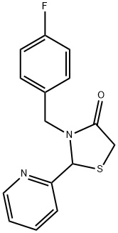 3-(4-fluorobenzyl)-2-(2-pyridyl)-1,3-thiazolan-4-one