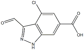 4-CHLORO-6-CARBOXYLIC ACID-3-(1H)INDAZOLE CARBOXALDEHYDE