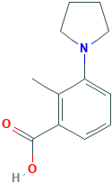 Benzoic acid, 2-methyl-3-(1-pyrrolidinyl)-