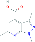 1,3,6-三甲基吡唑并[5,4-B]吡啶-4-羧酸