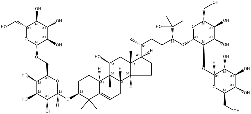 (24R)-3β-[6-O-(β-D-Glucopyranosyl)-β-D-glucopyranosyloxy]-24-[2-O-(β-D-glucopyranosyl)-β-D-glucopyranosyloxy]cucurbit-5-ene-11α,25-diol