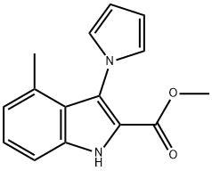 1H-Indole-2-carboxylic acid, 4-methyl-3-(1H-pyrrol-1-yl)-, methyl ester