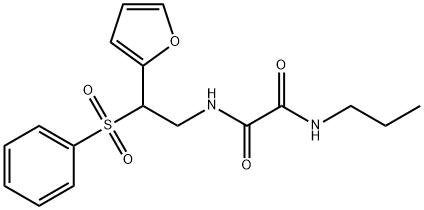 N'-[2-(benzenesulfonyl)-2-(furan-2-yl)ethyl]-N-propyloxamide