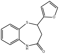 1,5-Benzothiazepin-4(5H)-one, 2-(2-furanyl)-2,3-dihydro-