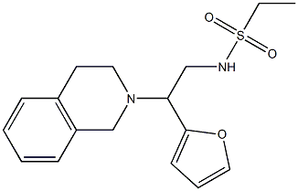N-[2-(3,4-dihydro-1H-isoquinolin-2-yl)-2-(furan-2-yl)ethyl]ethanesulfonamide