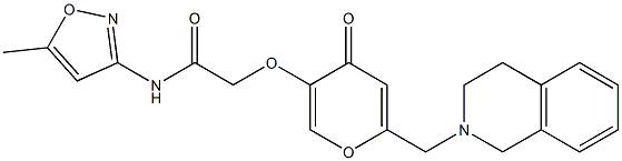 2-[6-(3,4-dihydro-1H-isoquinolin-2-ylmethyl)-4-oxopyran-3-yl]oxy-N-(5-methyl-1,2-oxazol-3-yl)acetamide
