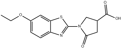 3-Pyrrolidinecarboxylic acid, 1-(6-ethoxy-2-benzothiazolyl)-5-oxo-