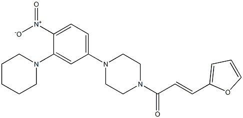 (E)-3-(furan-2-yl)-1-[4-(4-nitro-3-piperidin-1-ylphenyl)piperazin-1-yl]prop-2-en-1-one