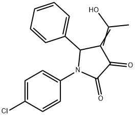 2,3-Pyrrolidinedione, 1-(4-chlorophenyl)-4-(1-hydroxyethylidene)-5-phenyl-