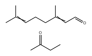 2,6-Octadienal, 3,7-dimethyl-, reaction products with Me Et ketone, cyclized, by-products from, distn. lights
