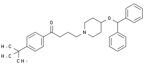1-Butanone, 1-(4-(1,1-dimethylethyl)phenyl)-4-(4-(diphenylmethoxy)-1-piperidinyl)-