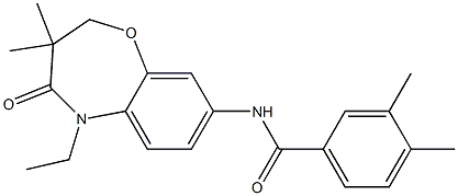 N-(5-ethyl-3,3-dimethyl-4-oxo-2H-1,5-benzoxazepin-8-yl)-3,4-dimethylbenzamide