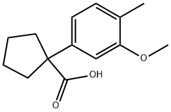 1-(3-methoxy-4-methylphenyl)cyclopentane-1-carboxylic acid