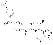 [4-[[5-氟-4-[2-甲基-1-(1-甲基乙基)-1H-咪唑-5-基]-2-嘧啶基]氨基]苯基][(3S)-3-(甲氨基)-1-吡咯烷]甲酮