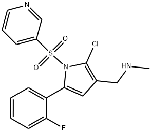 1-(2-chloro-5-(2-fluorophenyl)-1-(pyridin-3-ylsulfonyl)-1H-pyrrol-3-yl)-N-methylmethanamine