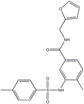 N-(furan-2-ylmethyl)-4-methyl-3-[(4-methylphenyl)sulfonylamino]benzamide