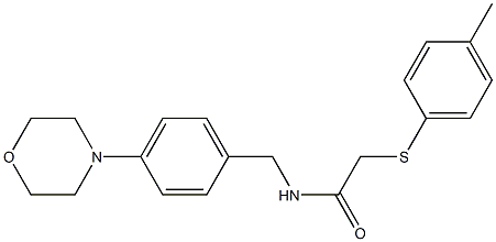 2-(4-methylphenyl)sulfanyl-N-[(4-morpholin-4-ylphenyl)methyl]acetamide