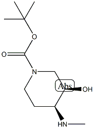 1-PIPERIDINECARBOXYLIC ACID, 3-HYDROXY-4-(METHYLAMINO)-, 1,1-DIMETHYLETHYL ESTER, (3R,4R)-REL-