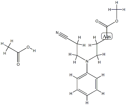 2-[(2-cyanoethyl)anilino]ethyl methyl carbonate , compound with acetic acid (1:1)