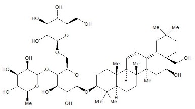 β-D-Glucopyranoside, (3β,16β)-16,28-dihydroxyoleana-11,13(18)-dien-3-yl O-6-deoxy-α-L-mannopyranosyl-(1→4)-O-[β-D-glucopyranosyl-(1→6)]-