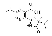 5-Ethyl-2-(4-isopropyl-4-methyl-5-oxo-1H-imidazolin-2-yl)nicotinic acid